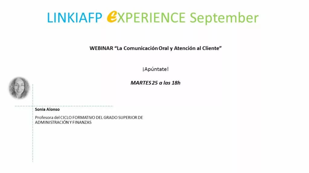 Linkia FP Experience et convida a participar en dues noves Conferències Online en Directe!